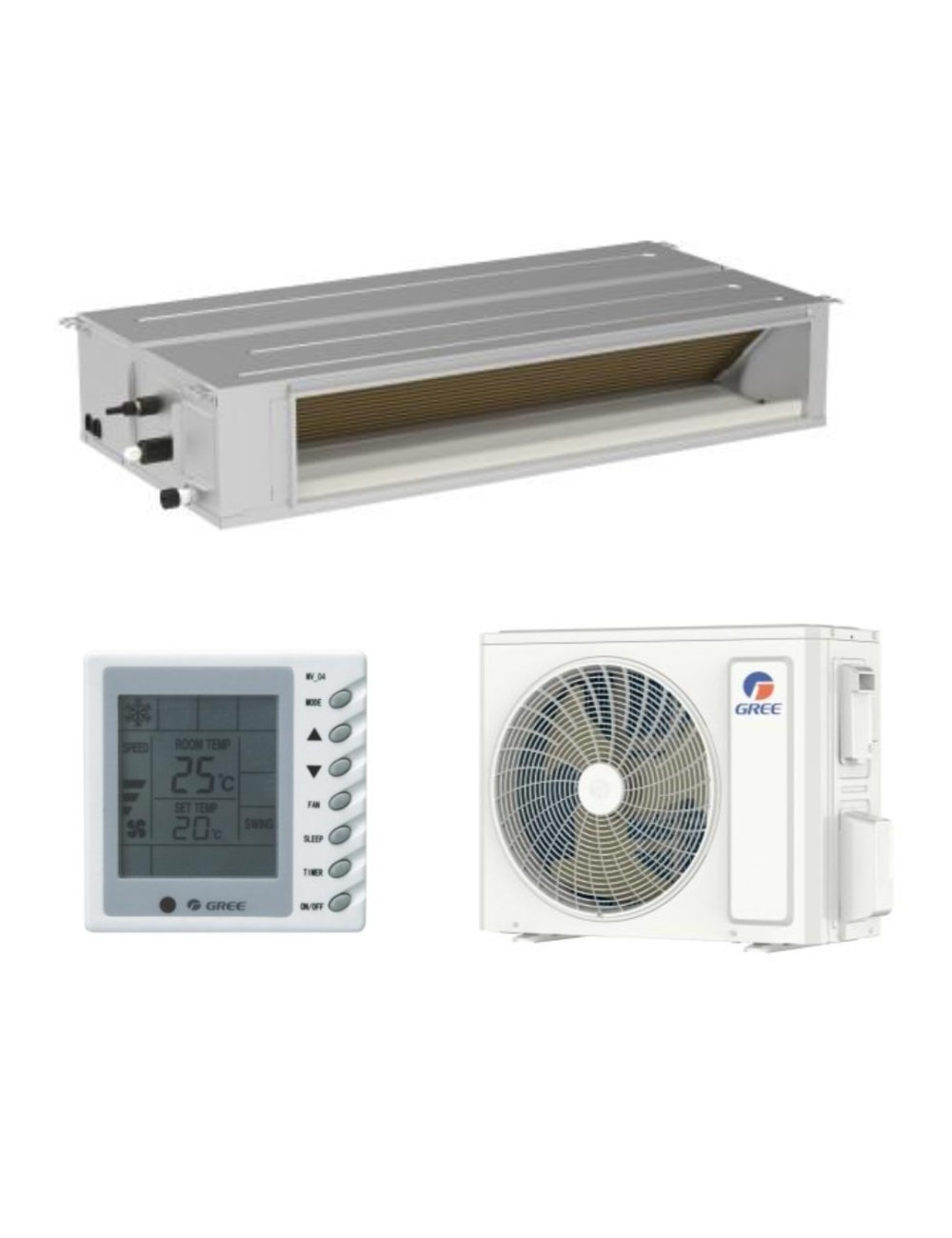 Aer Conditionat Tip Duct Gree GUD140PHS1/A-S-GUD140W1/NhA-X 48000 BTU, Inverter